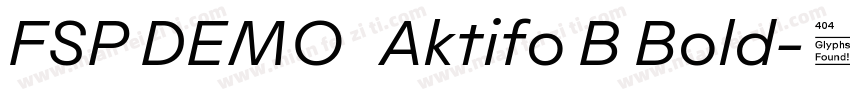 FSP DEMO   Aktifo B Bold字体转换